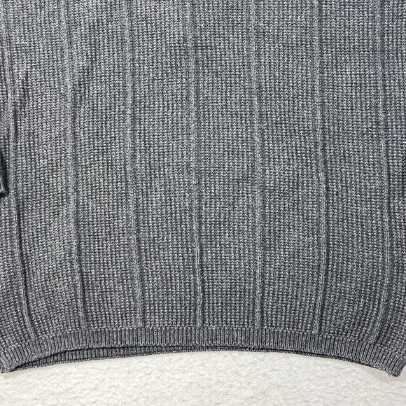 Vintage Hard Rock Cafe Madrid Men's Small Henley Knit Pullover Sweater Gray - Picture 11 of 12
